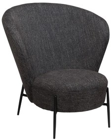 Antracitové kreslo z textílie buklé Orbit – DAN-FORM Denmark