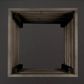 AMADEA Drevený obal s kvetináčom tmavý, 27x27x20cm