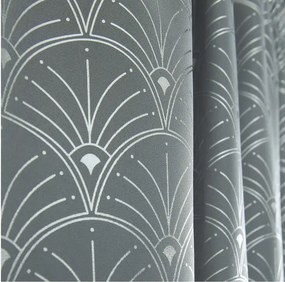 Krásny sivý vzorovaný záves 140x250 cm