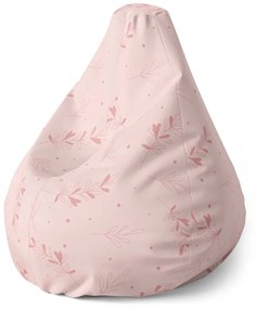 Sablio Sedací vak Pear Ružové lístky - 70 x 95 x 15 cm