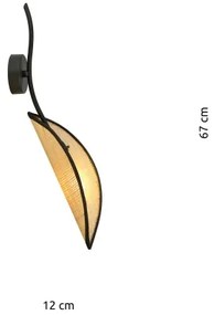 Nástenné svietidlo LOTUS 1xE14/10W/230V čierna/béžová