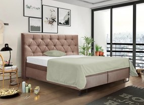 Posteľ Amy 180x200 cm, svetlo hnedá látka