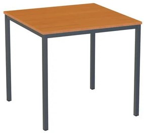 Jedálenský stôl Versys s podnožím antracit RAL 7016, 80 x 80 x 74,3 cm, čerešňa