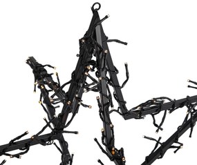 Vianočná hviezda čierna hviezda vrátane LED IP44 - Brilli