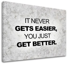 Motivačný obraz na stenu Its never gets easier | rôzne rozmery