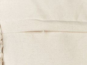 Sada 2 bavlnených vankúšov so strapcami 45 x 45 cm béžová OLEARIA Beliani