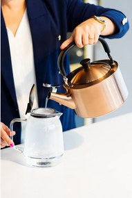 Varná kanvica z nehrdzavejúcej ocele v medenej farbe 1,5 l Diamante – Vialli Design