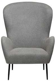 GLAM VYSOKÉ ČALÚNENÉ LOUNGE KRESLO pebble earth/black