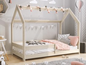 Detská posteľ DOMČEK D5 80x160cm bielená borovica