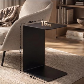Príručný stolík Selby 48 cm - čierna