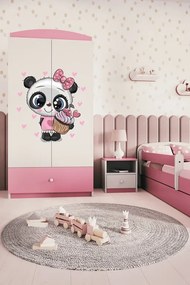 Dětská šatní skříň BABYDREAMS Panda růžová