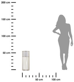 KOVOVÝ KVETINÁČ SO STOJANOM GLAM 55X20 CM BIELA/ZLATÁ