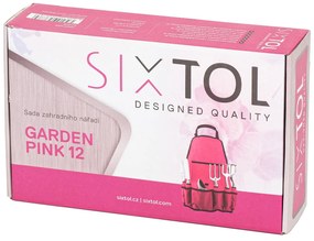 Sixtol Sada záhradného náradia Garden pink, 12 ks
