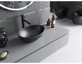 Mexen Elza, umývadlo na dosku 40x34 cm, čierna matná, 21014085