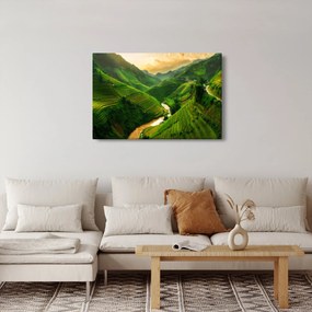 Obraz - Ryžové terasy Mu Cang Chai (90x60 cm)