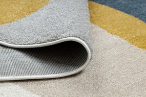 Koberec FUSION Shape 5706 biely / svetlosivý / zlatý