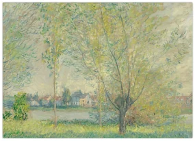 Sklenený obraz - Claude Monet, The Willows, reprodukcia (70x50 cm)