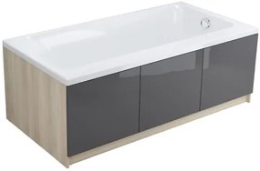 Cersanit Smart, akrylátová vaňa pravá 170x80cm + nožičky, biela, S301-116