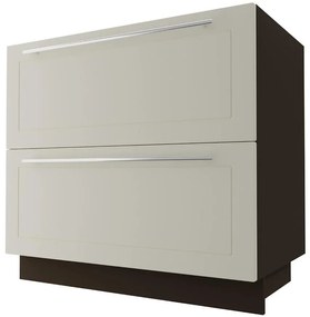 Kuchynská skrinka D2M/90 Quantum vanilla mat/lava