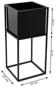 Stojan na kvety 50x24 cm čierna