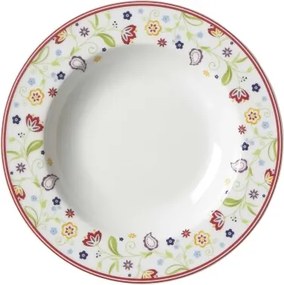Hlboký tanier Shanti Doppio 22 cm, farebné kvety%