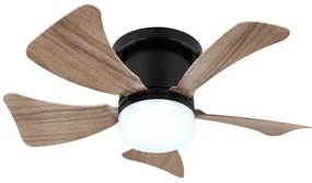 Globo 03609H - LED Stmievateľný stropný ventilátor HINES LED/10W/230V + DO hnedá