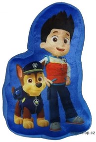 Setino - Tvarovaný 3D vankúš Tlapková patrola / Paw Patrol - Ryder a Chase / 38 x 23 cm