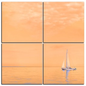 Obraz na plátne - Plachetnica na mori - štvorec 3248FE (100x100 cm)