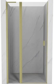 Mexen Mist L, výklopné sprchové dvere 105 cm, číre sklo, zlatá matná, 8A4L-105-000-55-00