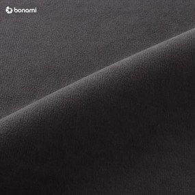 Tmavosivá zamatová rozkladacia rohová pohovka do "U" (pravý roh) Sweet Harmony – Miuform