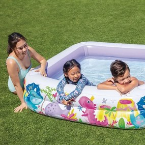 Nafukovací detský bazén so strieškou fialový INTEX 57470-DINO