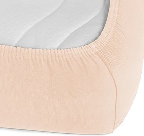 Jersey napínacie prestieradlo JR-021 Púdrové 100 x 200 - výška 20 cm