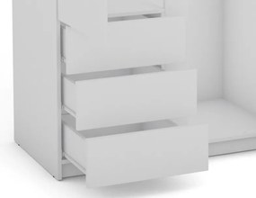 Šatníková skriňa Carlos, biela, 100 cm