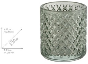 Sklenený téglik na zubné kefky v mentolovej farbe Atessa – Wenko