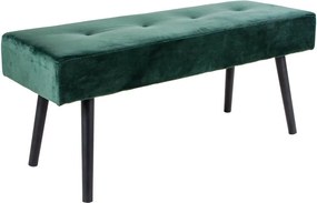 Zelená Zamatová lavica Skiby 35 × 100 × 44 cm HOUSE NORDIC