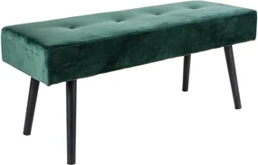 Zelená Zamatová lavica Skiby 35 × 100 × 44 cm HOUSE NORDIC