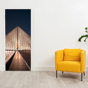 Fototapeta na dvere - Louvre v noci (95x205cm)