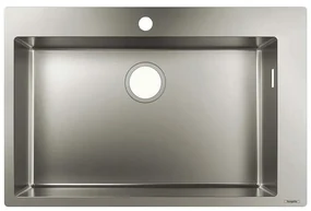 Hansgrohe S71, nerezový drez 660 vstavaný s otvorom na batériu, nerez, HAN-43302800