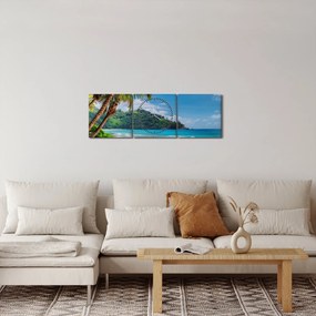 Obraz - Karibik (s hodinami) (90x30 cm)