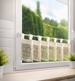 KRÁTKA ZÁCLONA NA PÚTKACH MADDELINE 150X35 CM SVETLOBÉŽOVÁ