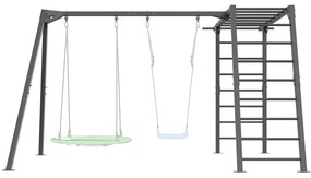 Marbo Sport Oceľová konštrukcia na záhradné hojdačky s preliezačkou / rebrinami MARBO MO-Z7