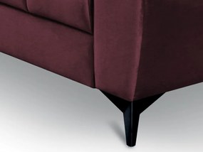 Rohová sedacia súprava Paris, vínová látka, ľavý roh