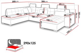 Luxusní sedací souprava do U Paramo, žlutá Uttario Velvet