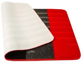 Sada kúpeľňových koberčekov VIC červená / sivá, pruhy