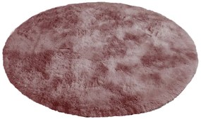 Ružový okrúhly shaggy koberec Ombre Rozmer: 90 cm