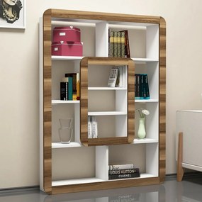 Knižnica Orkide White and Walnut