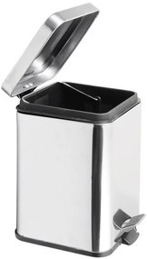 Aqualine Aqualine, SIMPLE LINE odpadkový koš hranatý 3l, leštená nerez, GAQ003
