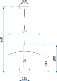 Toolight - Stropné svietidlo APP914-1CP, čierna-zlatá, OSW-01041