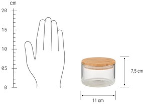 WOODLOCK Sklenená dóza 550 ml - číra/prírodná