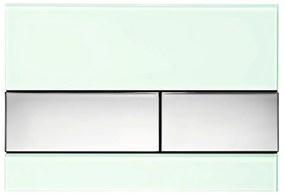 TECEsquare - Ovládacie tlačidlo pre WC, zelené sklo/chróm 9240805